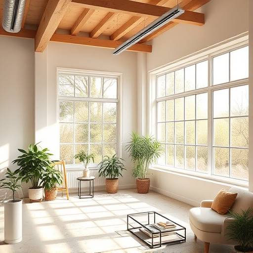 Sun-drenched studio with large windows and soft, diffused light.